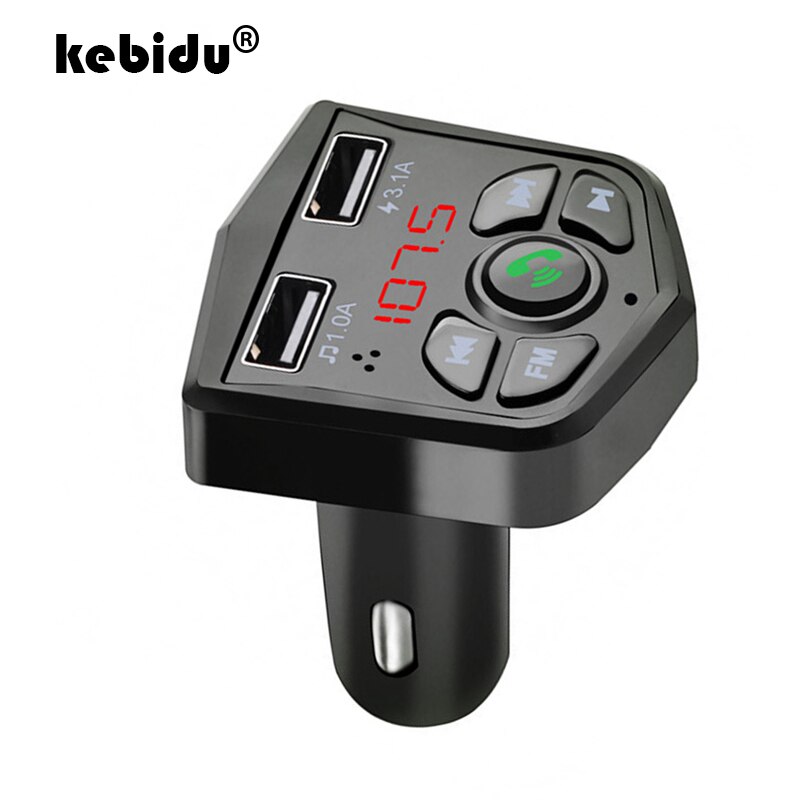 Handsfree Draadloze Bluetooth5.0 Fm-zender LCD MP3 Speler USB Charger 3.1A Auto Accessoires Quick Charge Dual USB Autolader