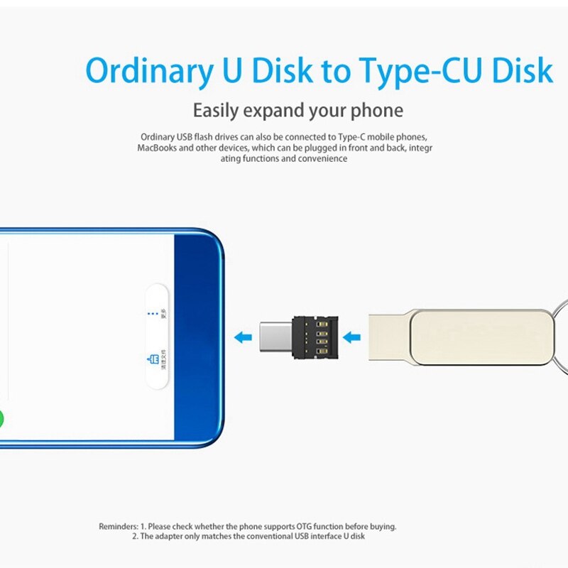 3 Pcs Mini Transfer Kopf OTG zu Typ C Adapter Transfer Kopf für Android 10 HUAWEI XIAOMI OTG Verlängerung Silber