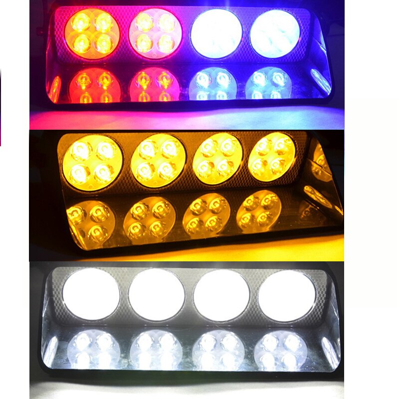16 LED Frontscheibe Strobe Auto Warnung Licht Saugnapf Scoop Polizei Blinken Sichere Alarm Nebel Lampe Notfall Signal Lichter DC 12V