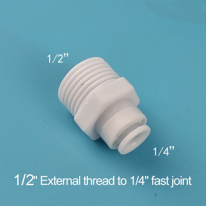 No buckle Water purifier water Threaded joints/ connector,1/2" External thread to 1/4" pipe,Water purifier accessories fast join