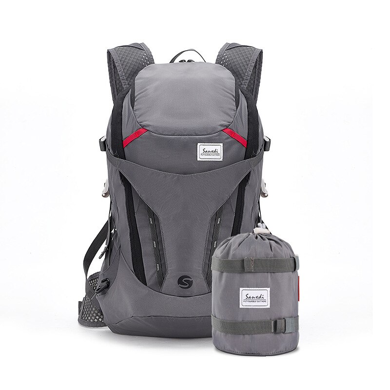 Lightweight Portable Foldable Backpack Waterproof Backpack Folding Bag Ultralight Outdoor Pack for Unisex Travel Hiking X228D: Grey
