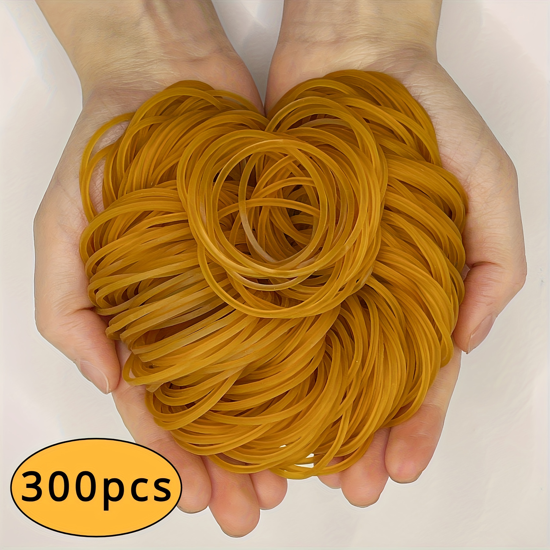 Elastico giallo ad alta elasticità - set da 100/300/666 pezzi, con diametro di 38 millimetri, gomma naturale resistente, adatto: multicolore