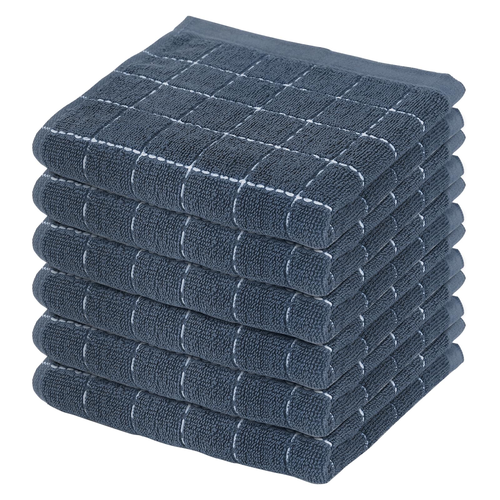 Olanly-toalla de cocina 100% de algodón, paño de limpieza del hogar súper suave y absorbente, trapos para platos diarios reutilizables, paño grueso para platos