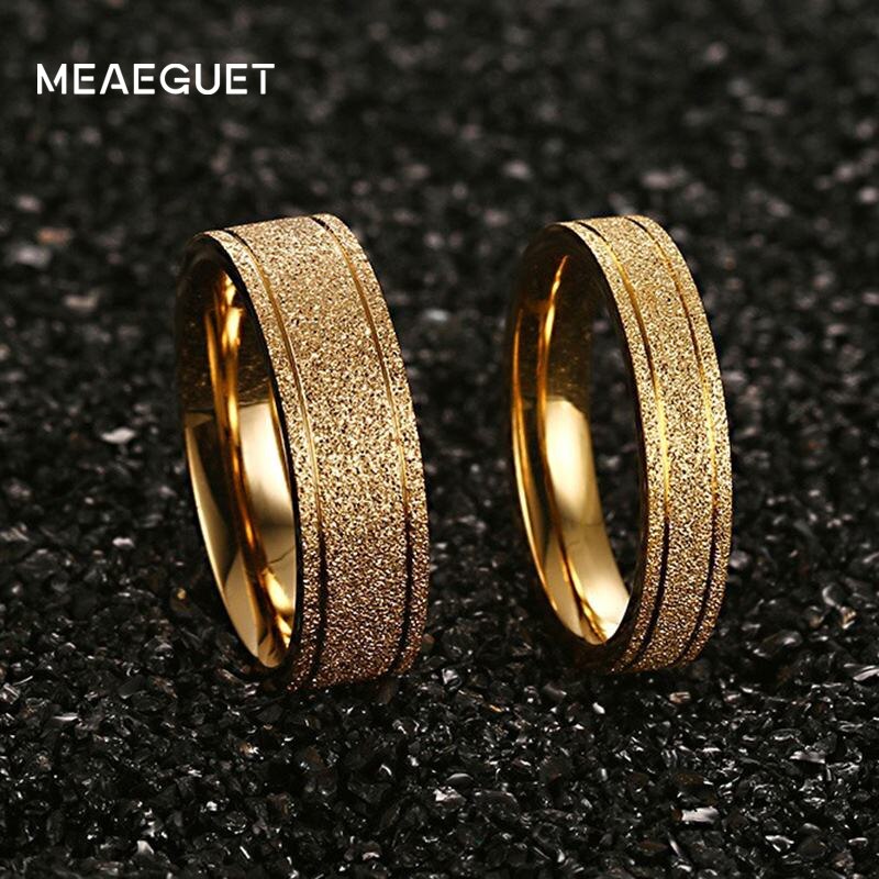 Gouden matte matte ring voor een geliefden, trouwring, sieraden voor hem en haar, accessoires