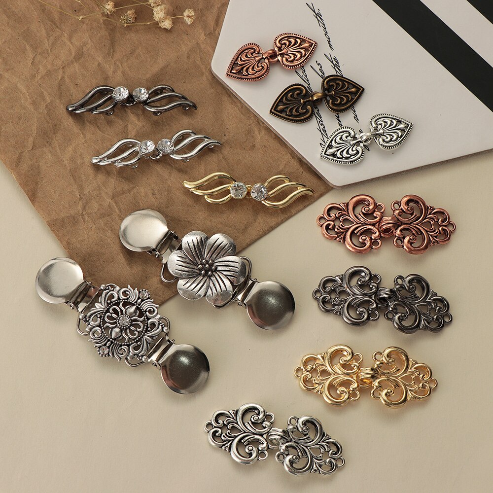 Jahrgang Strickjacke Clip Für Frauen zur Seite fahren Bluse Schal Clips Verschlüsse Schal Brosche Charme Zubehör