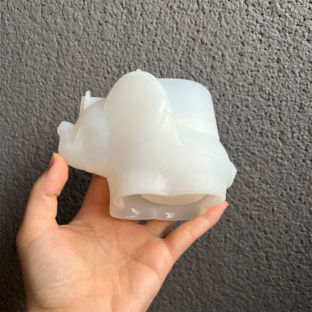 Stampo per vaso di fiori in silicone a forma di elefante per fioriera succulenta fai da te stampi sferici portacandele in gesso stampo in resina