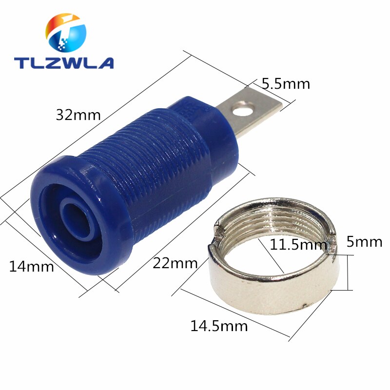 5Pcs 4mm Banana Plugs Female Jack Socket Plug Wire Connector Multimeter Socket Banana head Female