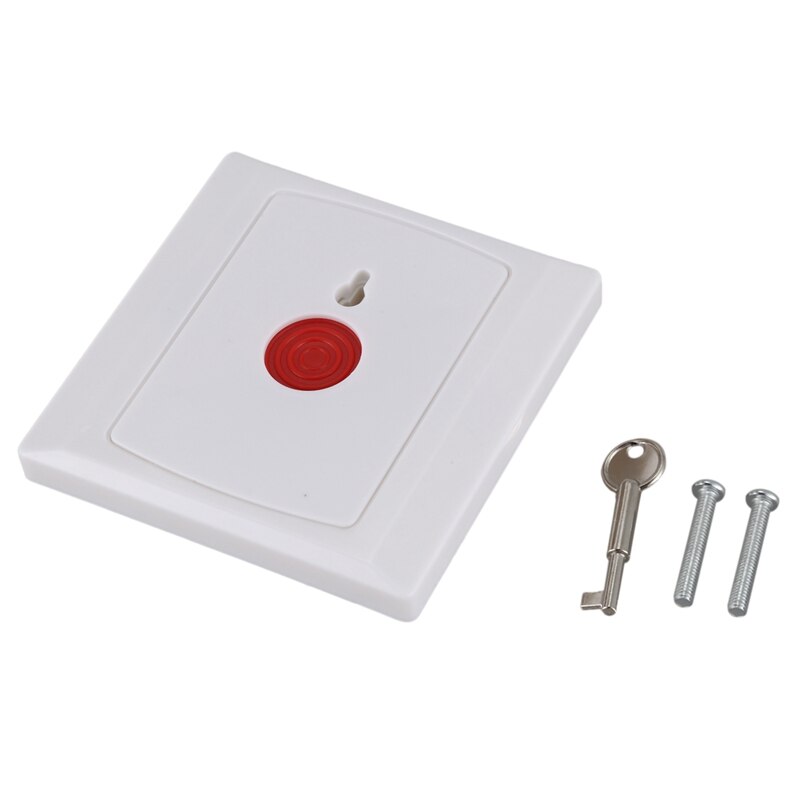 Bouton panique d'urgence de bureau familial carré blanc: Default Title