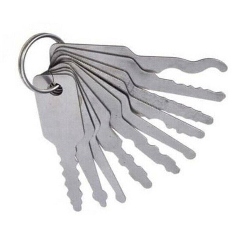 10 pieces Jiggler Key Double Sided Car key Open Repair Effective Tool