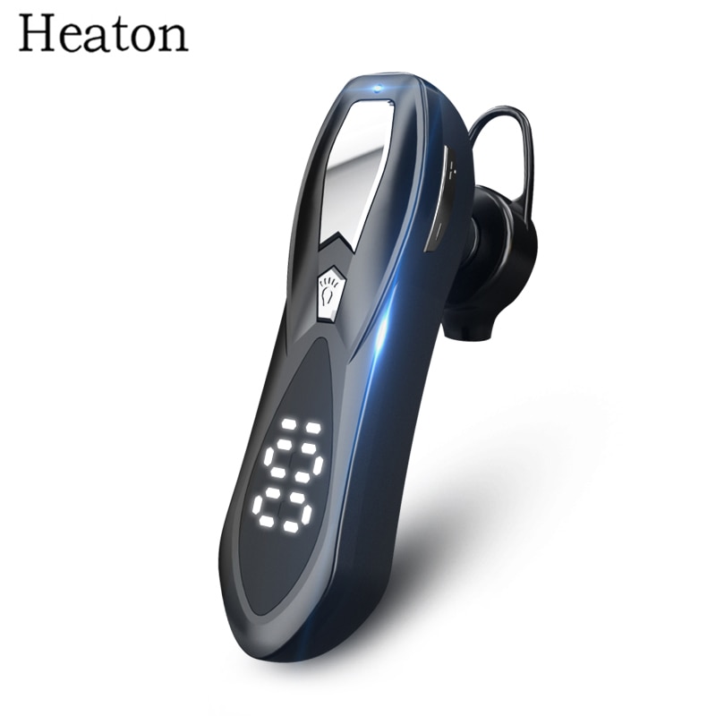 Draadloze Bluetooth Headset V5.1 Digitale Capaciteit Met Mic Handsfree Draadloze Bluetooth Oortelefoon Hoofdtelefoon Oorhaak Voor Telefoon Pc