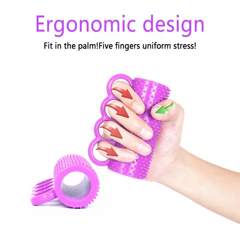 Silicone Hand Recovery Exerciser Hand Massage Tool Finger Training Ball for Hemiplegia Stroke Patients Elders