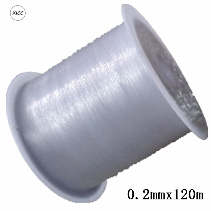 High Strength White Nylon Fishing Cord For Sewing Patches On Clothes Bags Invisible Line Threads For Daisy Chain Jewelry Beaded: 1pc 0.2mmx100m