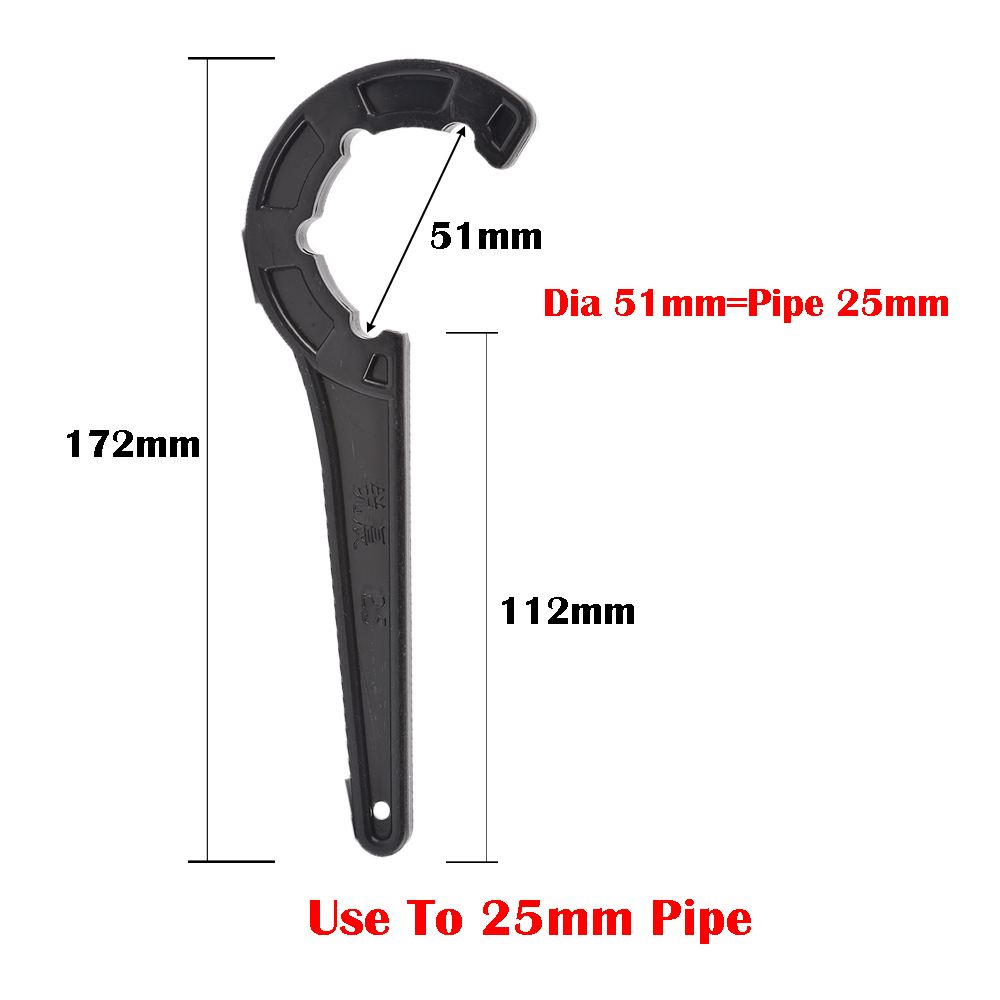 20/25/32/40/50Mm Pe Pijp Snelle Aansluiten Fittings Wrench Pe Pvc Buis Klep lock Moer Speciale Sleutel Irrigatie Tubing Reparatie Tool: 25mm