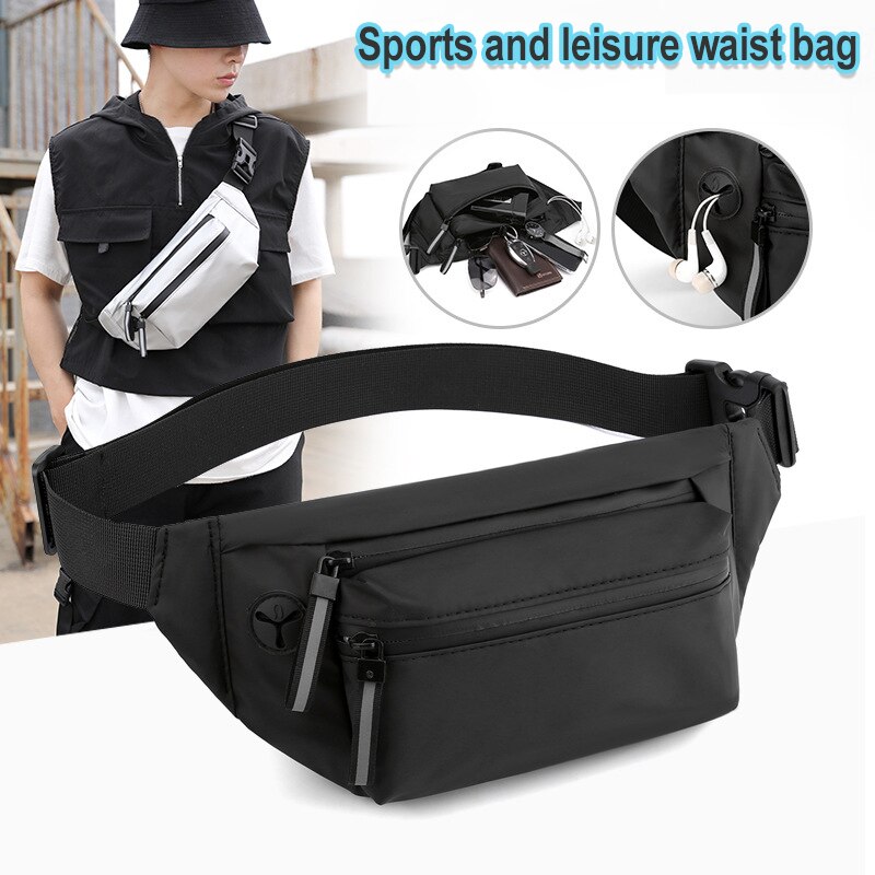 Taille Verpakking Zak Fanny Pack Voor Mannen &amp; Vrouwen Hip Bum Bag Met Verstelbare Riem En Oortelefoon Jack Voor Buitenshuis workout Reizen Pr