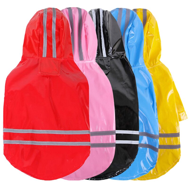 S-XL Puppy Pet Rain Coat Summer Hoody Waterproof Jackets PU Raincoat for Dogs Cats Apparel Clothes PetSupplies Outdoor