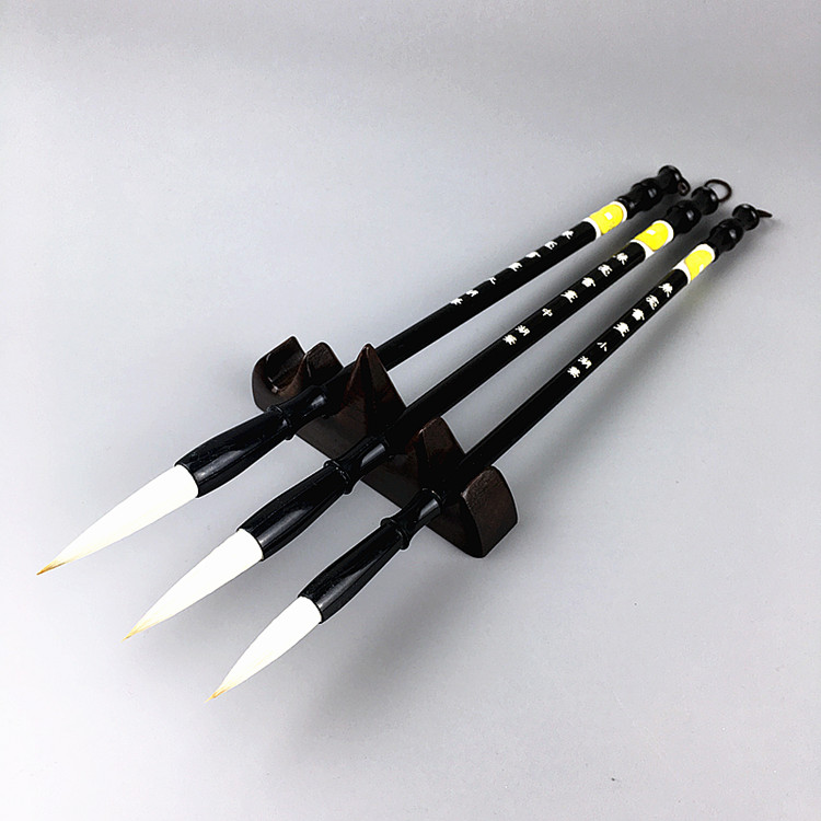 Large Middle Small Regular Script Writing Brushes Set Weasel Hair Calligraphy Pen Brush Painting Cursive Handwriting Brush Pen