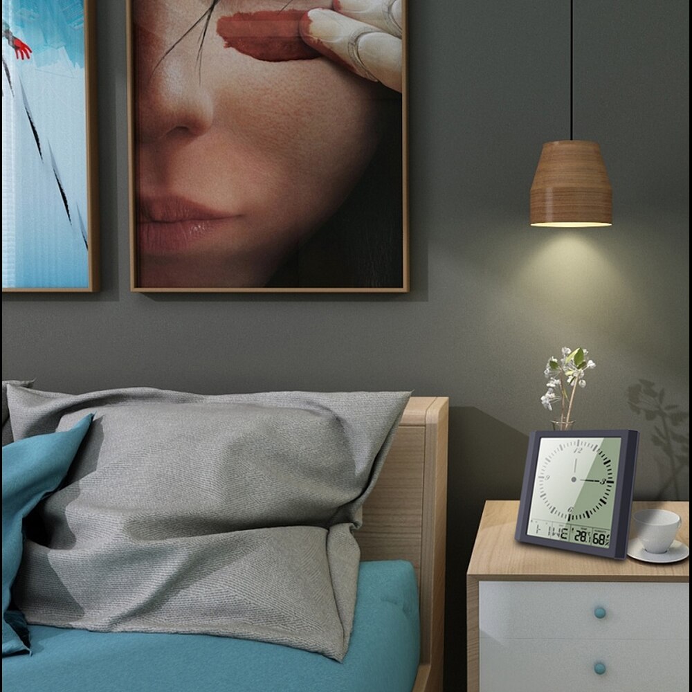 Multifunctional Electronic Digital Wall Clock Smart Display Clock Big Screen Thermometer Hygrometer Alarm Clock