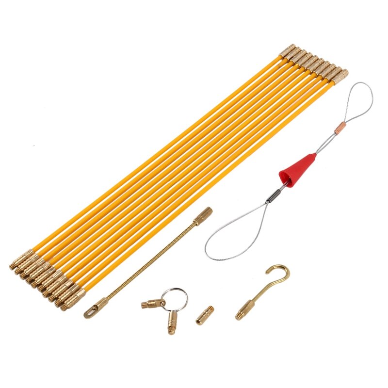 Verkabelung Stangen Fisch Band 10,83 FT Fiberglas Elektrische Kabel Einfädler Laufende Abzieher in fallen 10 Stangen X 33Cm