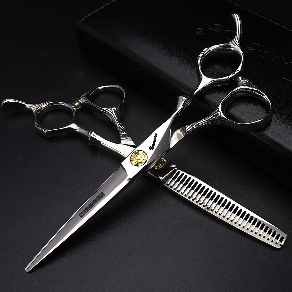 Sharonds bearing hairdressing scissors set 6.0 inch Japan 440c material, Japanese hairdressing scissors and Japanes