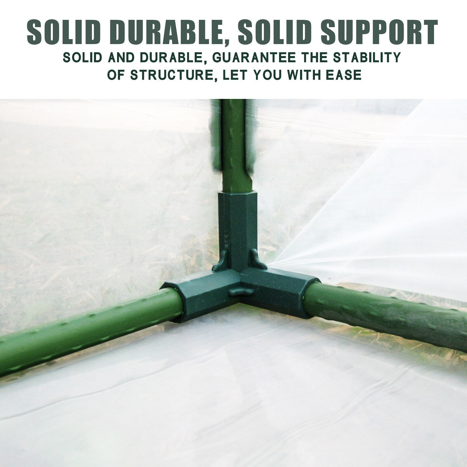 5PCS Greenhouse Frame Connector Plants Awning Pillar Connectors Climbing Plants Awning Pipe Pole Connecting Joints Bracket Parts