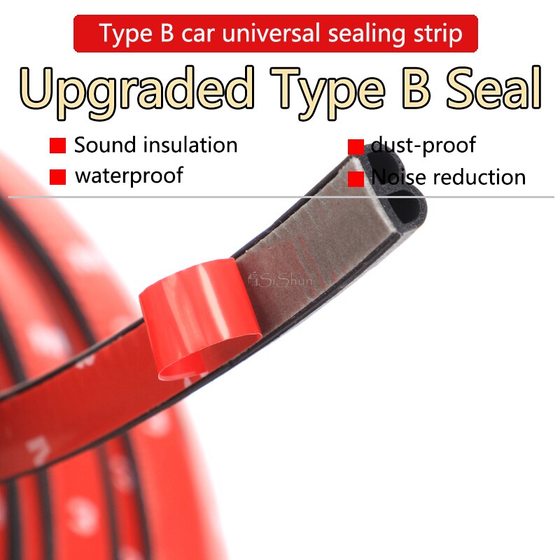 Universele voor autos deur 、 kap 、 kofferbak type-B afdichtstrip autos deur rubber afdichting strip voor waterdichte en stofdicht