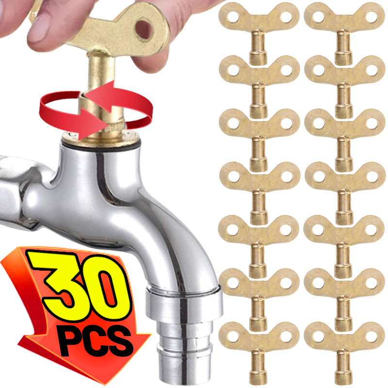 Clé de robinet à douille carrée, bobine, trou de plomberie, clé en fer, radiateur, Valve d'eau, purge de l'air, interrupteur de verrouillage spécial, 30/10 pièces