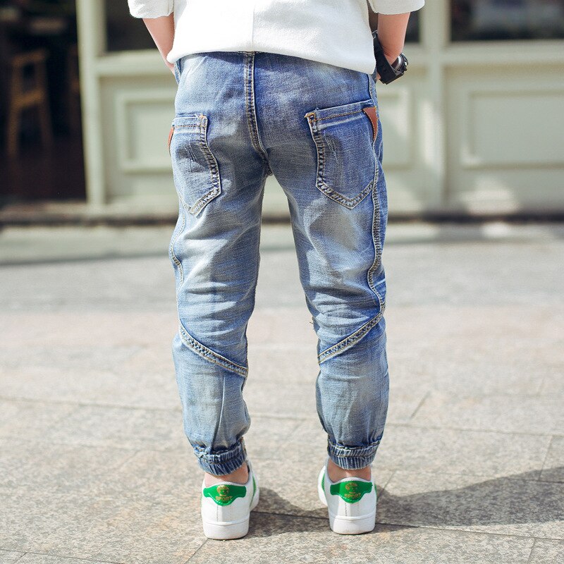 Drenge jeans fuld længde denim bukser forår efterår drenge bukser afslappet børnetøj 4 6 8 10 12 år børnetøj