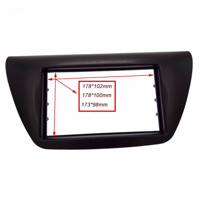 2DIN Autoradio Fascia Fit Voor Mitsubishi Lancer Ix 2006 Plaat Frame Panel Dash Mount Kit Adapter Trim Bezel Dvd speler Trim