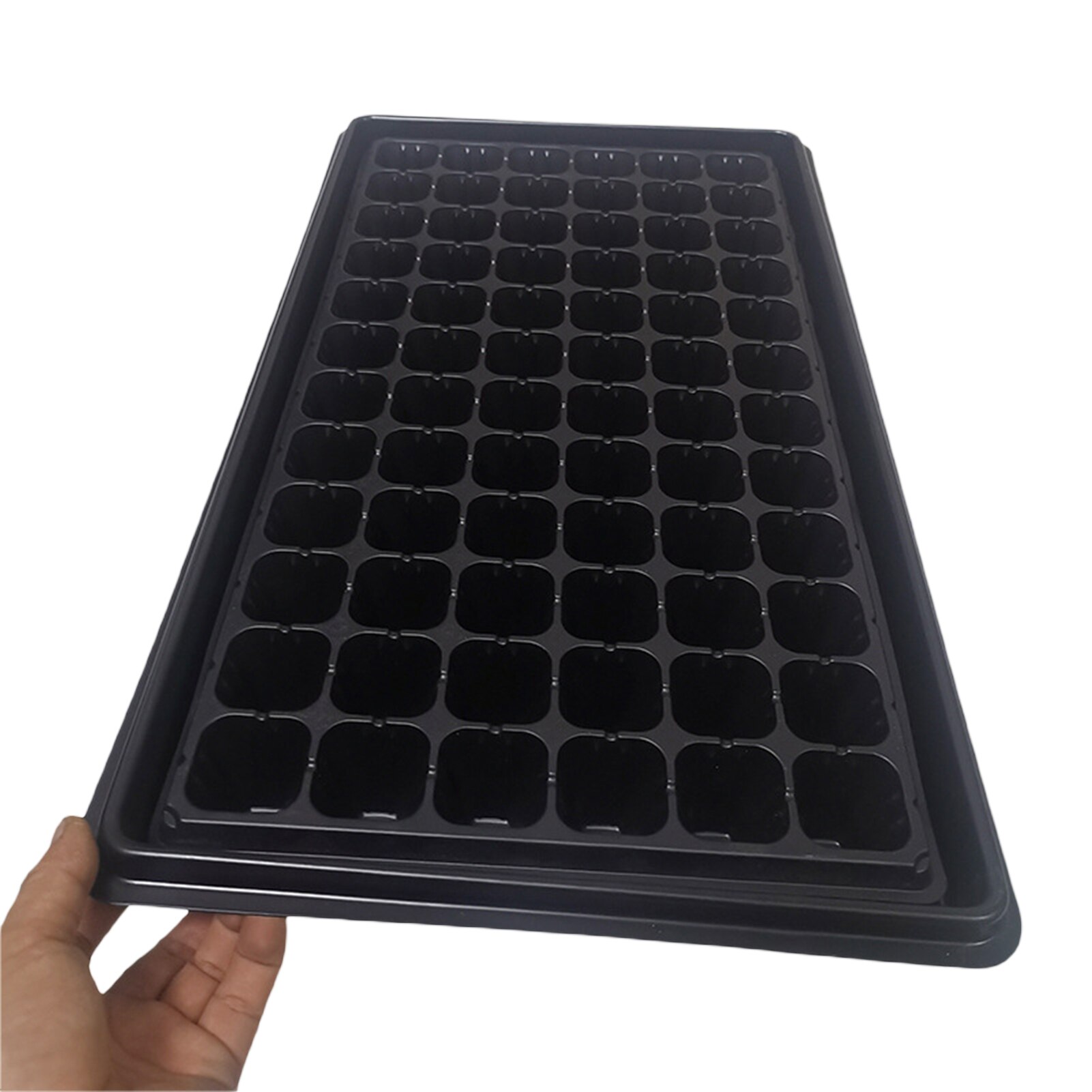 Caja para cultivo de semillas de jardín, semillero para vivero, bandeja para jardín de 72 agujeros