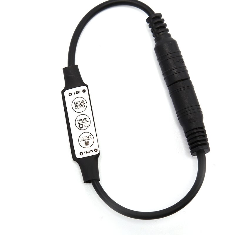 1 st mini led 3 nycklar dimmer controller 72w med hane honan dc kontakt  dc12-24v 6a