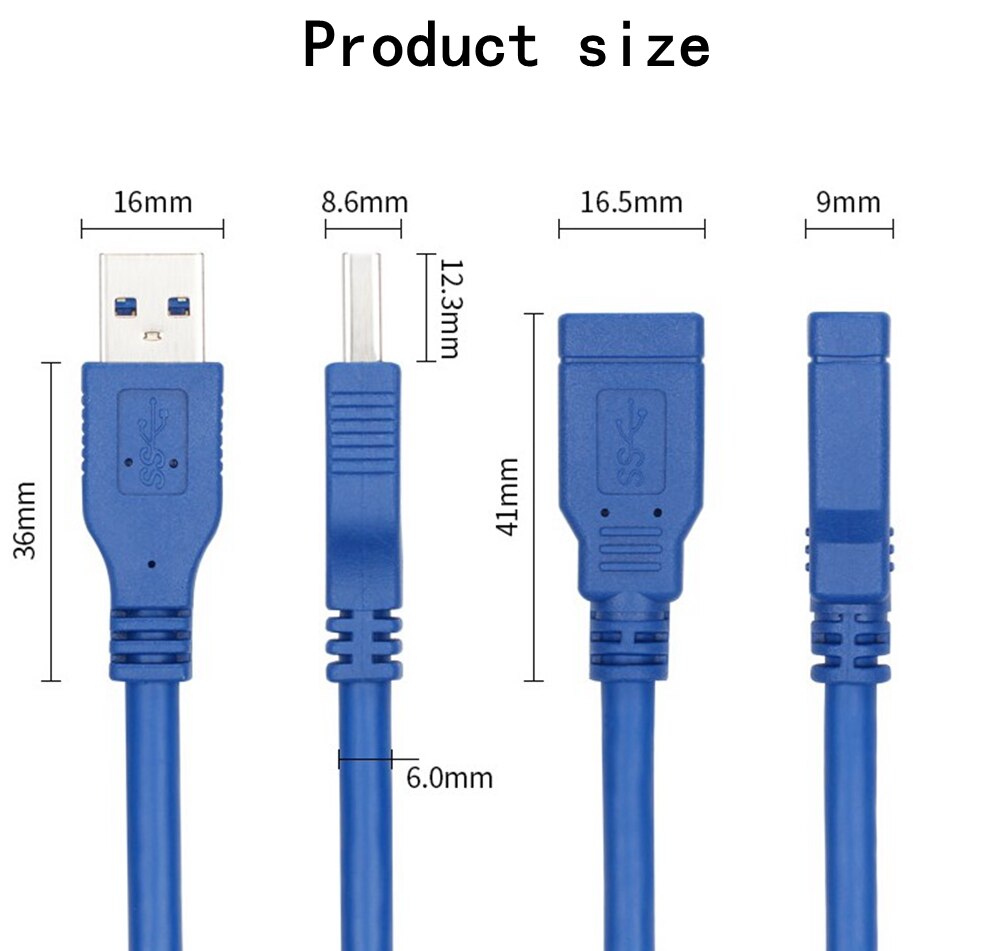 0.3M-5M Hoge Snelheid USB3.0 Verlengsnoer Mannelijke Vrouwelijke Verlengen USB3.0 Kabel Lijn Man-vrouw Usb v3.0 USB3 Kabel Koord Draad