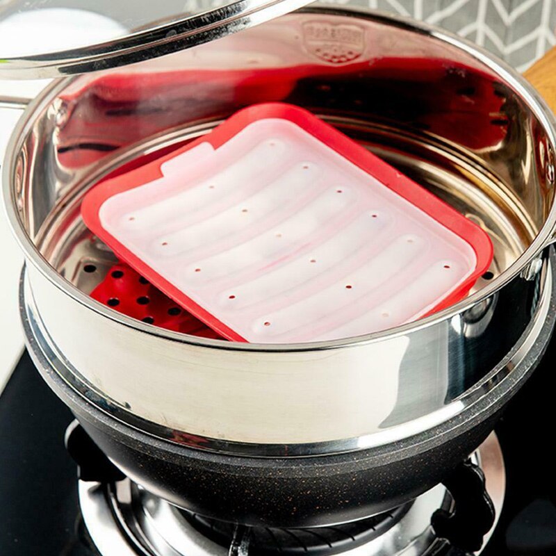 6 Grids Silicone Sausage Mould Mold DIY Maker for Making Bratwurst Dogs JS23