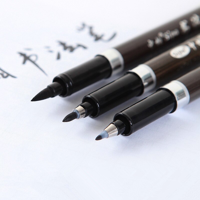 3 teile/los Kalligraphie stift Japan material pinsel für unterschrift Chinesische wörter lernen Schreibwaren schule liefert papelaria