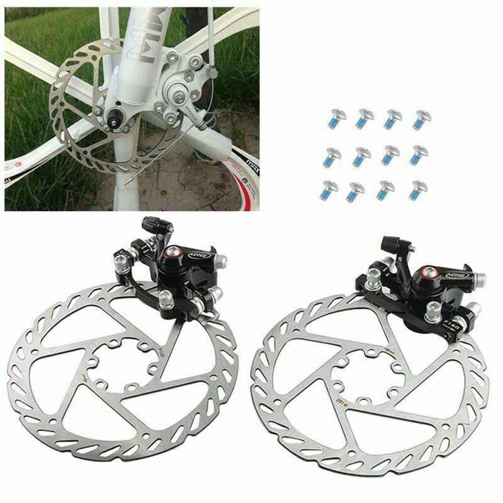 Bicycle disc brake kit mountain bike road bike aluminum alloy mechanical disc brake front and rear 160mm centerline rotor