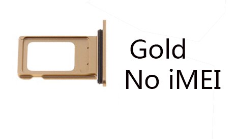 6 couleurs pour Apple iPhone XR support de plateau de carte SIM avec joint étanche + broche de carte Sim gratuite: XR Single Gold