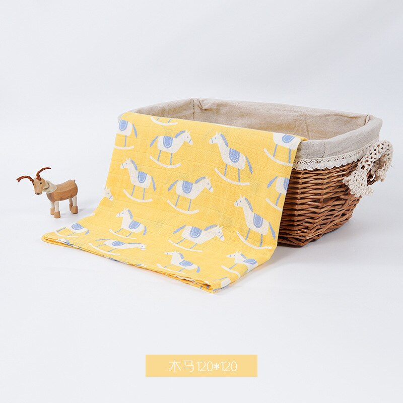 Baby wrap bomull filt 120*120 ,  muslin baby nyfödda filt, baby swaddle filt: A10