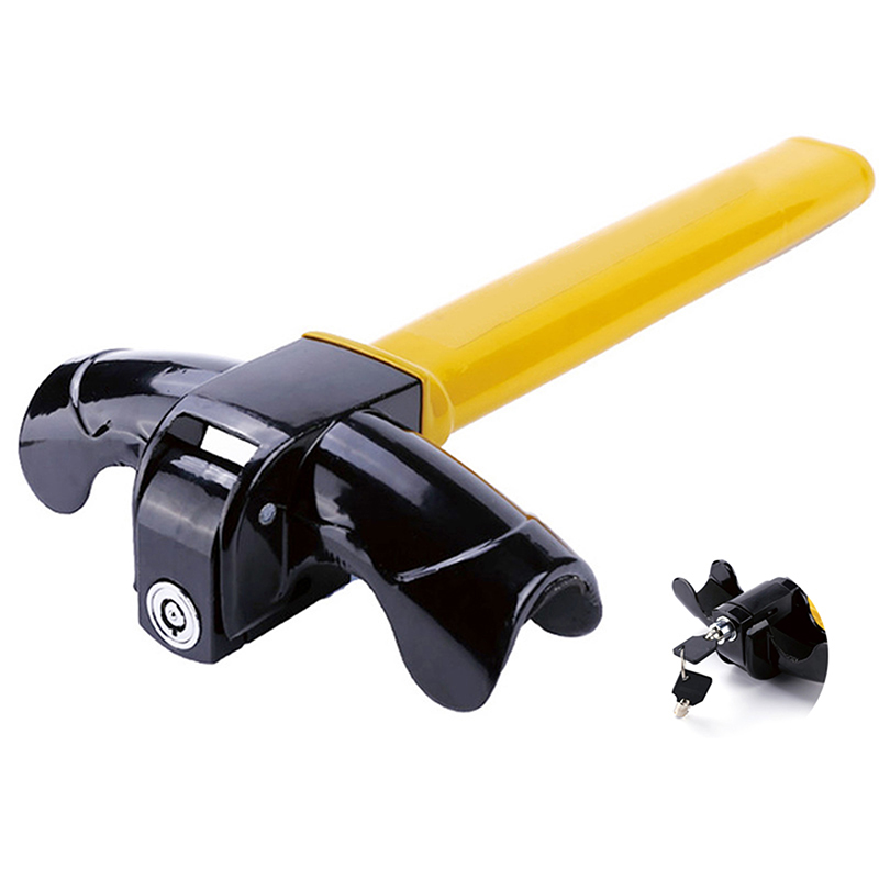 Car Steering Wheel Lock Heavy Locking Devices Duty Anti-theft Car/Van Security Rotary Enhance Automobile Security: Default Title
