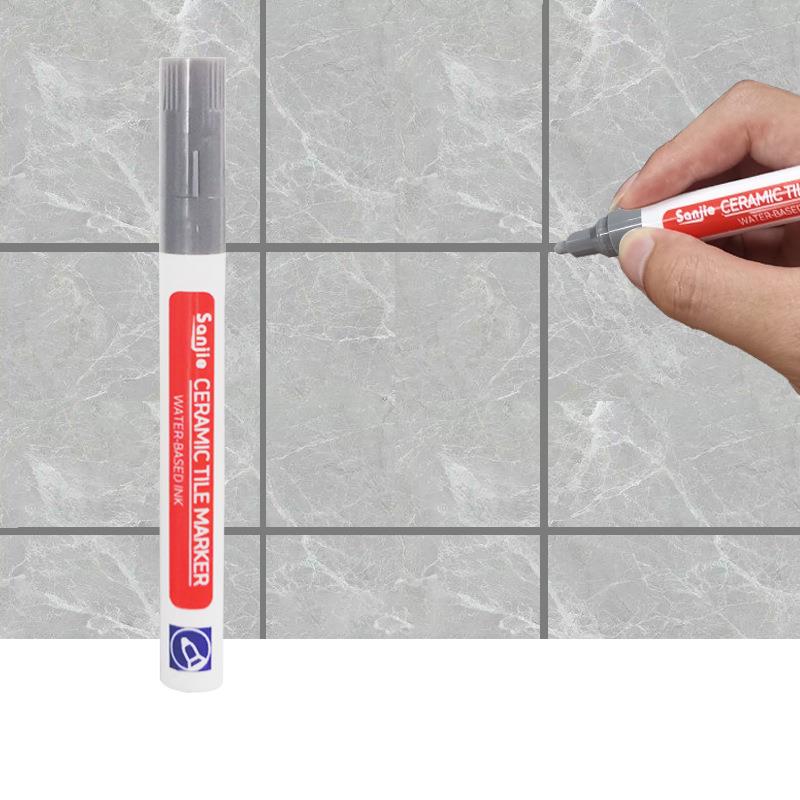 White Waterproof Tile Marker Grout Pen Wall Seam Pen For Tiles Floor Bathroom Decontamination Seam Repair Tools: Yellow