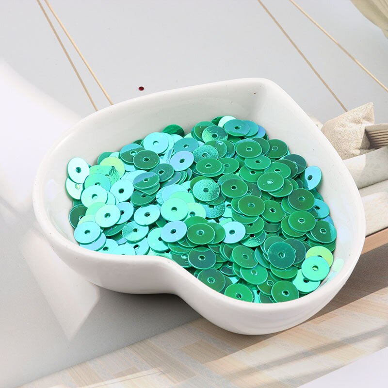 10 G/pak 4Mm-6Mm Platte Ronde Ab Kleur Losse Pailletten Pailetten Naaien Craft Diy Accessoires Voor Kleding lentejuelas Para Coser: 4mm  10g  1500pcs / AB Dark Green