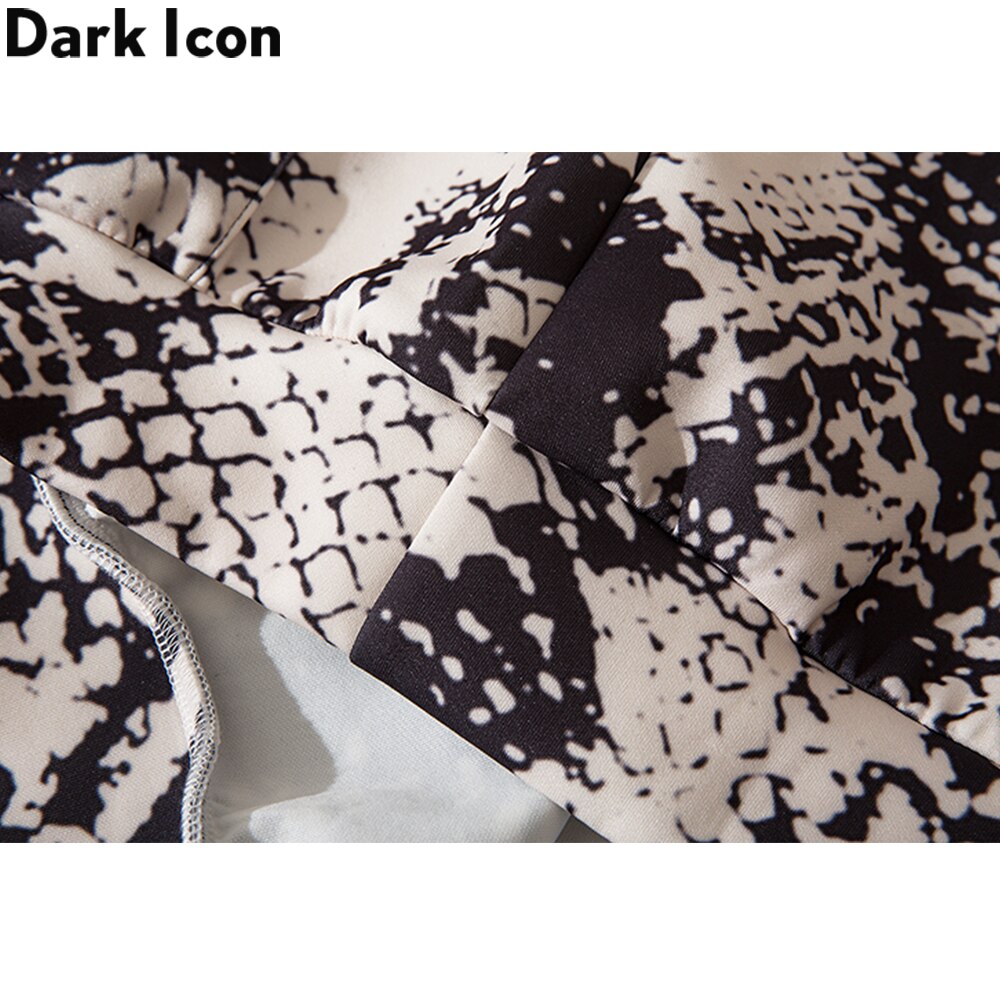 Dark Icon Snake 3D Print Hoodies Men Front Pocket Streetwear Hooded Men Sweatshirts