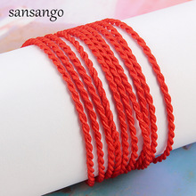 50 Pcs 2mm Red Rope Braided Red Line Good Luck / Rope / Rope Bracelet Female Men's Protection Women Men