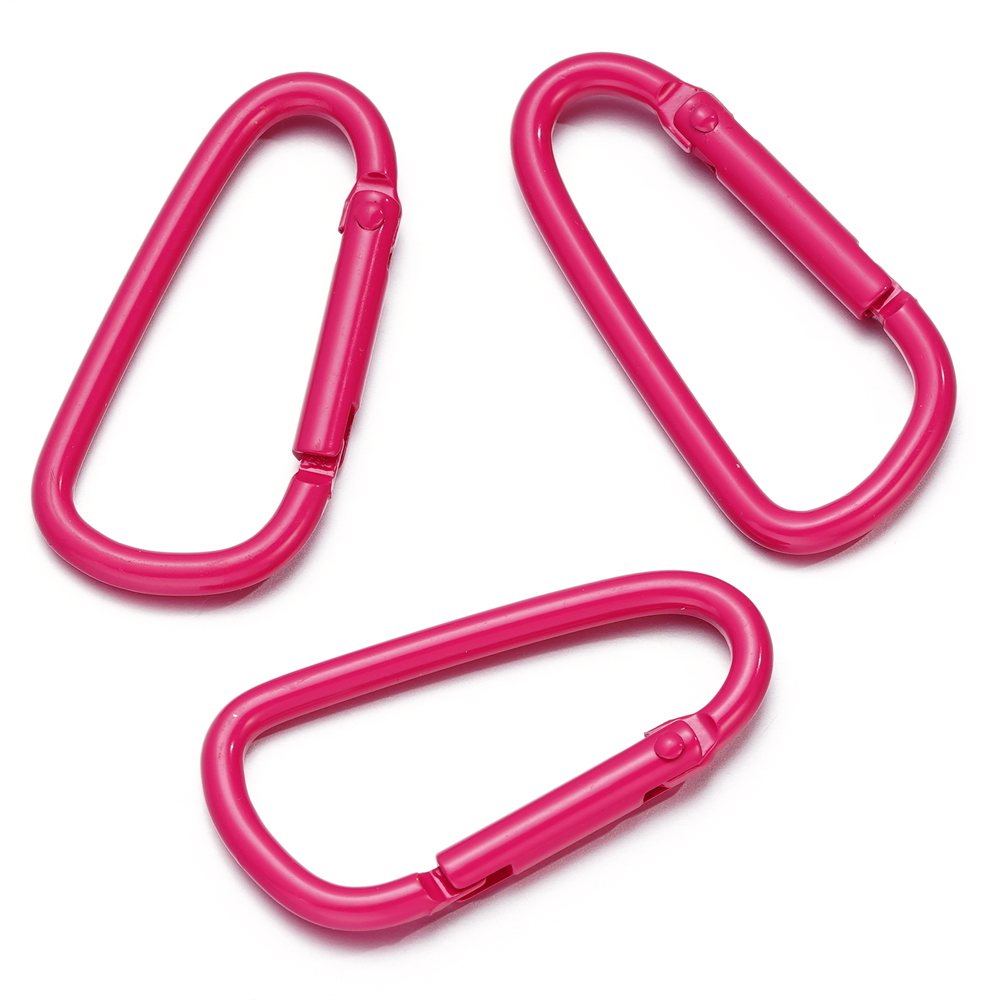 5 pçs/lote 46x23mm D Mosquetão Gancho Liga Colorida Chaveiro Snap Clip Ganchos Para Fazer Jóias Chaveiro Conector DIY Descobertas: Bege