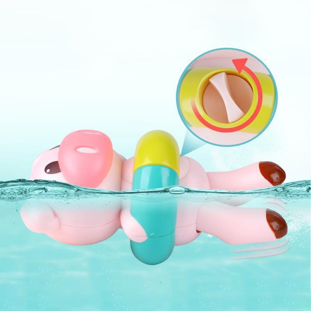 Nette Rückenschwimmen Schwimmen Schwein Ebene Wind-hoch Uhrwerk Modell freundlicher Schlecht Schwimmbad Spielzeug