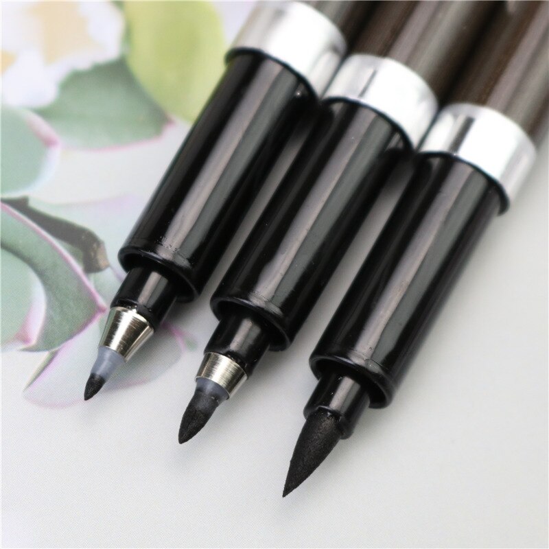 3 Nib Brush Pen Calligraphy Pen Chinese Words Student Learning Stationery Art Drawing Marker Pens School Supplies