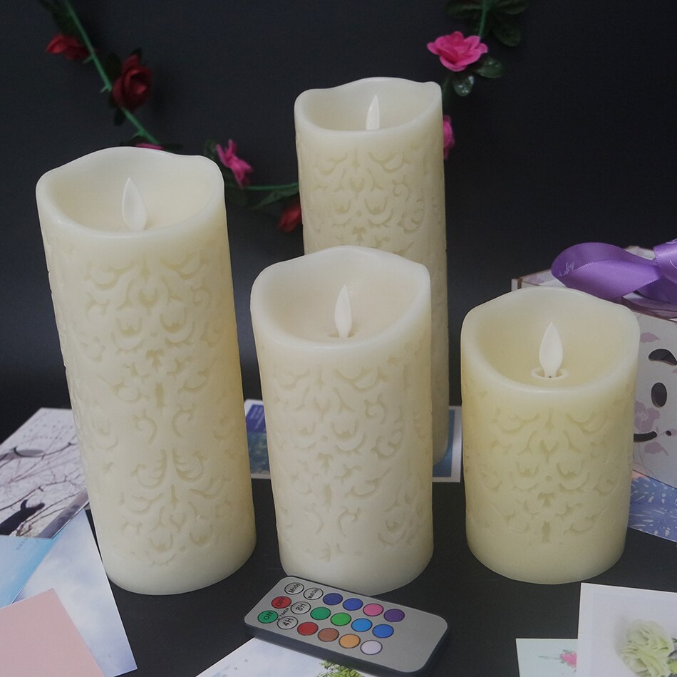 Wireless remote led candle made by paraffin wax,flameless candle light for Christmas year home decorative,wedding decoration