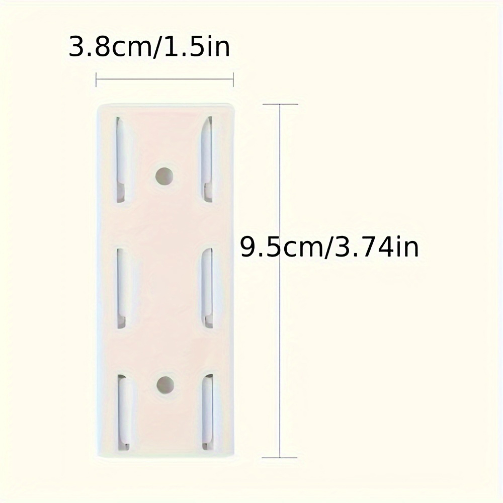 Soporte de regleta de pared, fijador de enchufe de escritorio autoadhesivo con fácil instalación y que ahorra espacio, 4 Uds.