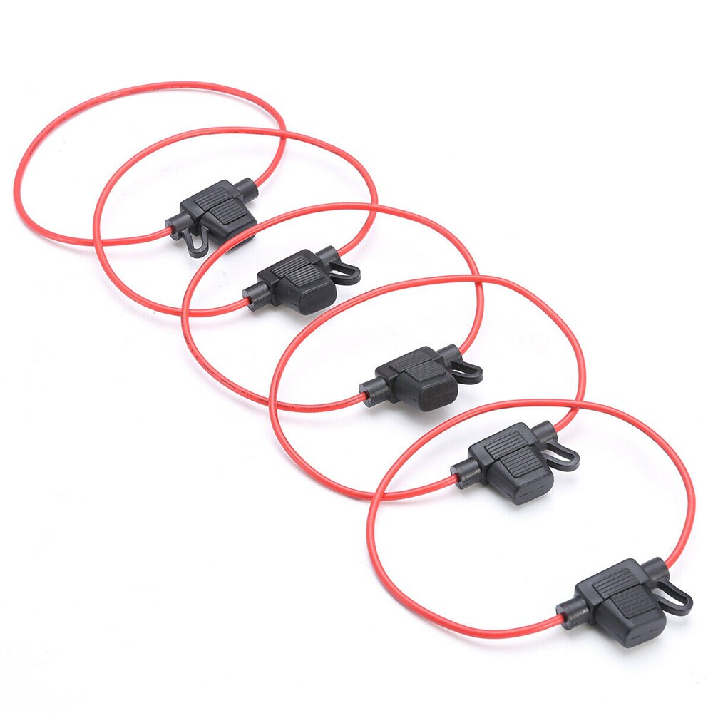 5pcs Porte-Fusible Mini Lame 12V 30A Imperméable - Fusible Voiture Avec Fil De Cuivre Pour Installation Électrique