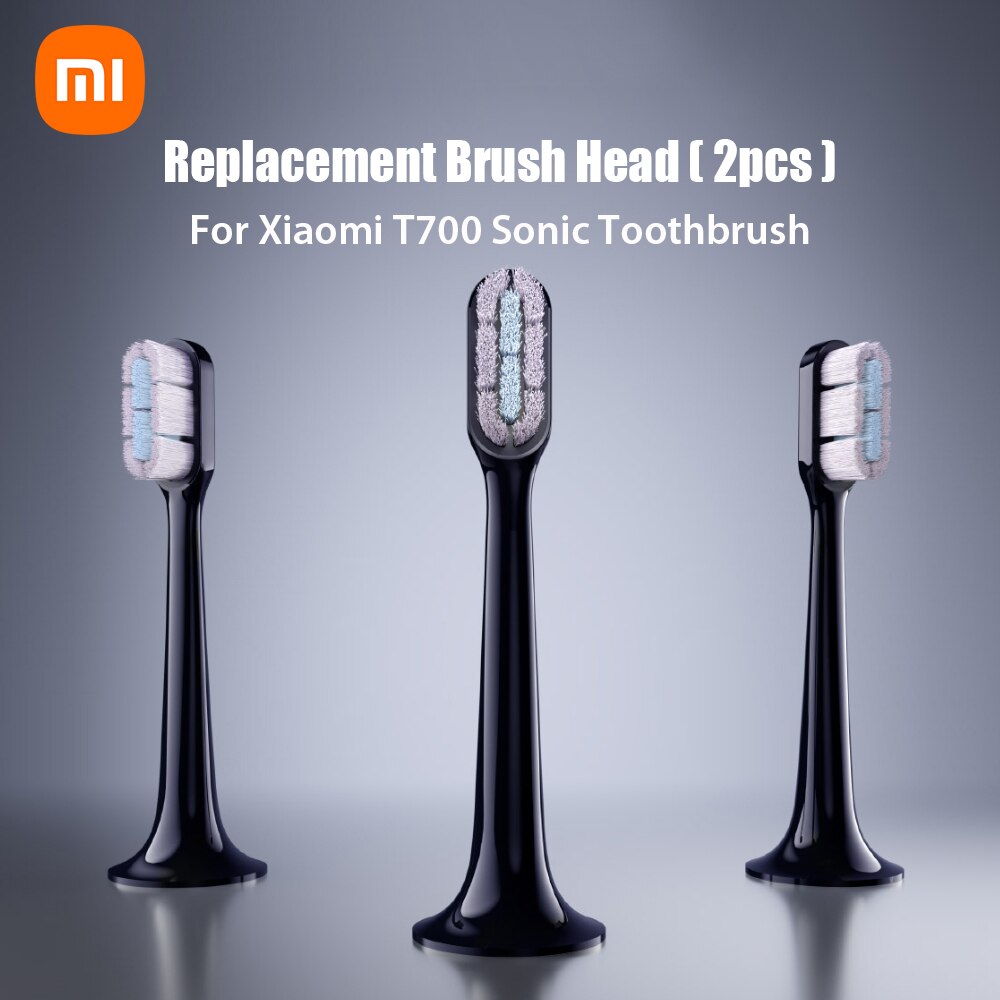 Xiaomi Mijia-cepillo de dientes eléctrico T700, repuesto de 2 uds., resistente al agua, suave