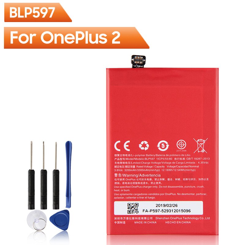 OnePlus Original Telefon Batterie BLP637 Für OnePlus 5 5T 6 6T 7T 7T Pro BLP571 Für onePlus 1 2 3 3T BLP685 Für OnePlus 7 7 Pro: BLP597 For OnePlus 2