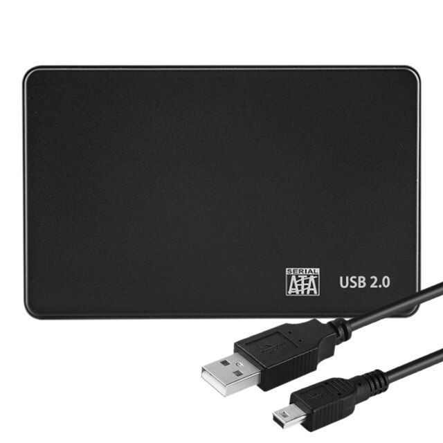 HDD Enclosure Mobile Hard Drive Cases for SDD External Storage Box With Cable ABS 2.5inch Idle Solid State Disk Reader for PC: USB2.0 Box